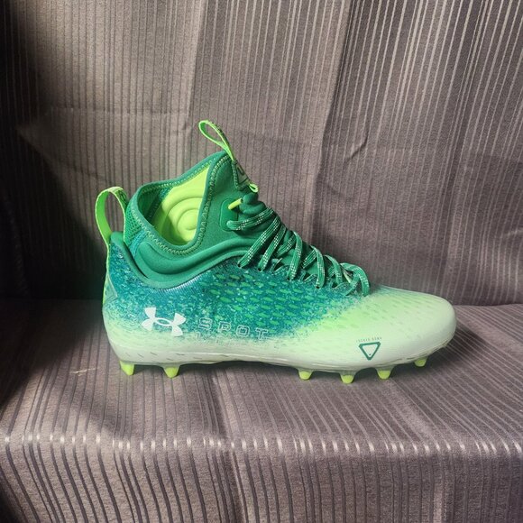 Under Armour Spotlight Lux MC 2.0 Footballs Cleats Mens 12 Green/White 3025082 - Picture 2 of 7